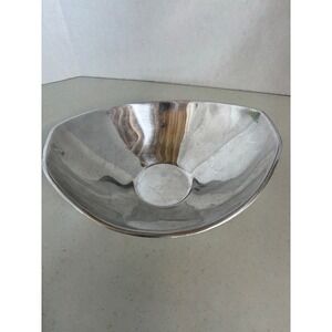 Dansk Classic Fjord Metal Medium Boat Bowl Silver JHQ 2.5qt 827811 Serving Decor